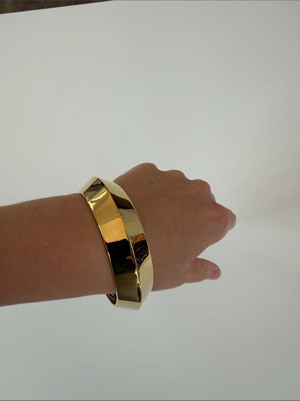 J. Crew Gold Faceted Cuff Bracelet - Polished Shine